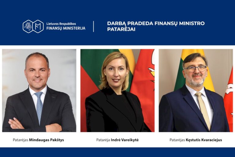 Finansų ministerijos politinę komandą papildė trys patarėjai